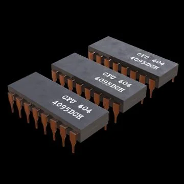 Micro-chip quantum processor Stock Illustration