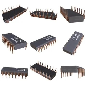 Micro-chip quantum processor Stock Illustration
