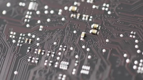 Micro chips on computer memory sticks closeup 4k movie Stock Footage 244789624