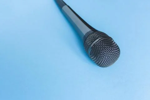 Micro close up top view sing vocal Stock Photos