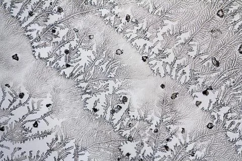 Micro crystal pattern microscopic shot showing a abstract pattern of micro... 库存照片