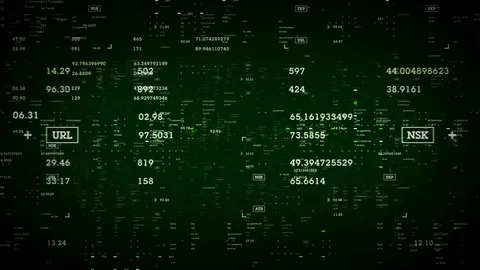 Micro Data Green Stock Footage 76256950