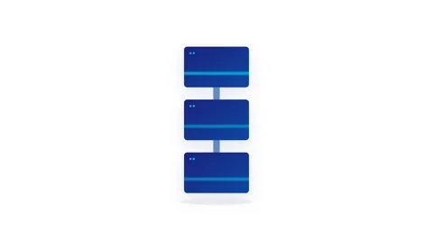 Micro Edge Computing Server Node with Pulsing Data Light Bands in Cobalt an.. Stock-Footage 346006901