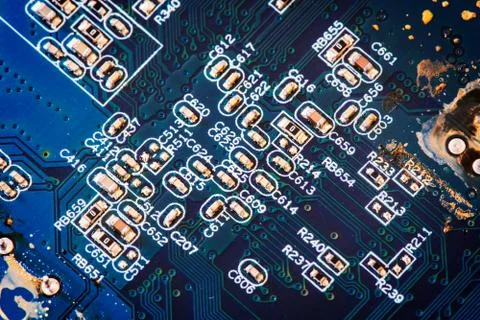 Micro electronic circuit board Stock Photos