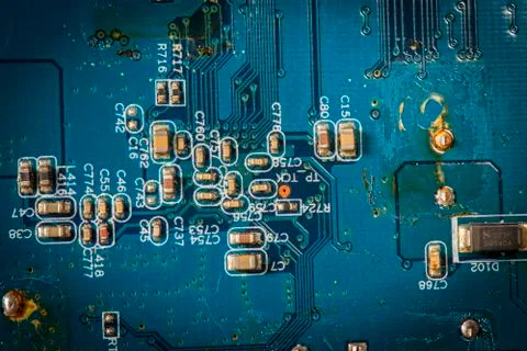 Micro electronic circuit board Stock Photos