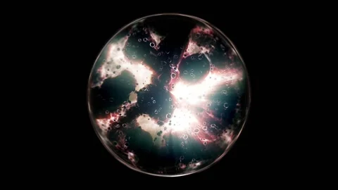 Micro elementary particles in quantum physics Vídeo Stock 198962352