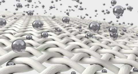 Micro fabric and silver particles Illustrazione stock