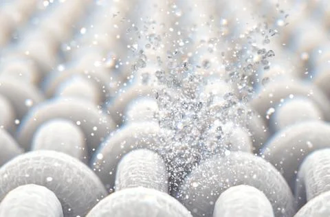 Micro Fabric Weave And Water Bubbles イラスト素材