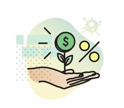 Micro-Finance to Boost Economy - Icon Stock Illustration