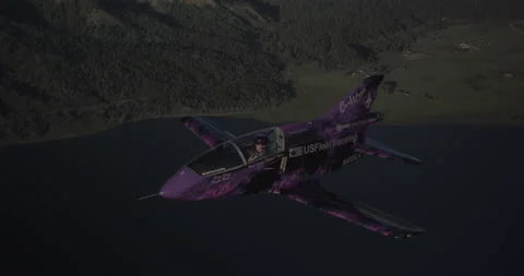 Micro Jet Plane Alpine Flying Air-to-Air Bundle 2 - 4096 x 2160 Stock Footage 221269048