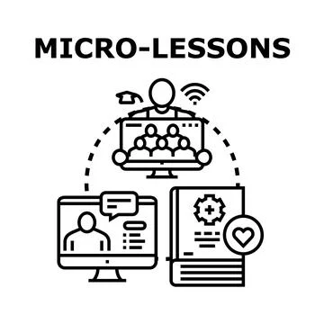 Micro lessons concept for online education and learning Illustrazione stock