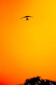 Micro lite coming in for landing Stock Photos