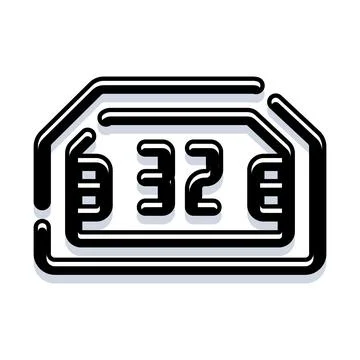 Micro memory chip storage device for data イラスト素材