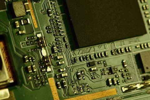 Micro-miniature technology for mounting unpackaged electronic components on t Stock Photos