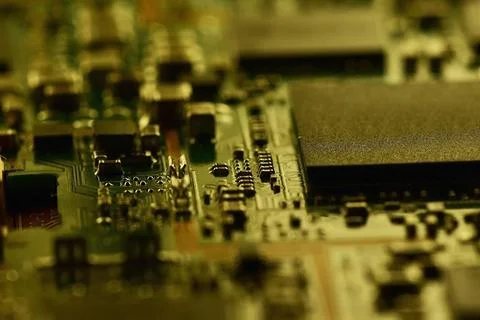 Micro-miniature technology for mounting unpackaged electronic components on t Stock Photos