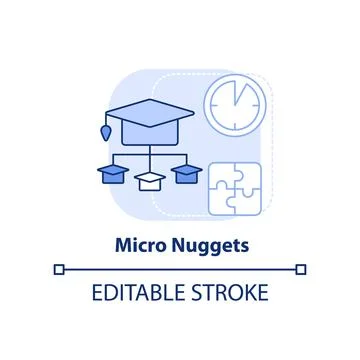 Micro nuggets light blue concept icon Illustrazione stock