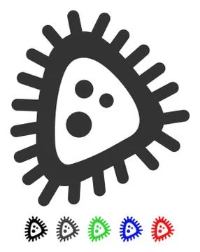 Micro Parasite Flat Icon Stock Illustration