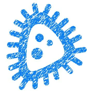 Micro Parasite Grunge Icon Stock Illustration