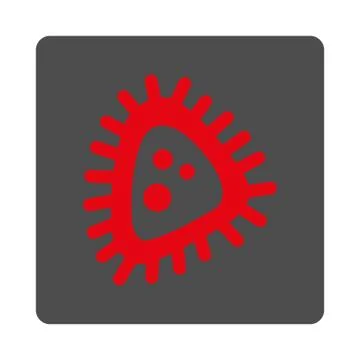 Micro Parasite Rounded Square Button 스톡 일러스트