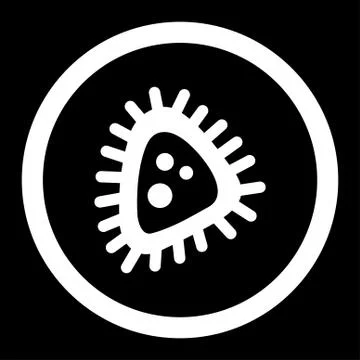 Micro Parasite Rounded Vector Icon Stock Illustration