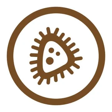 Micro Parasite Rounded Vector Icon Stock-Illustration