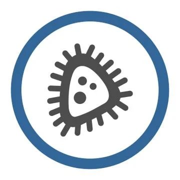 Micro Parasite Rounded Vector Icon Stock Illustration