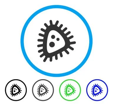 Micro Parasite Rounded Vector Icon 스톡 일러스트