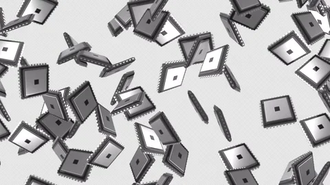 Micro processor CPU Computer loop tile Swirl with alpha channel. This is a Stock Footage 305717466