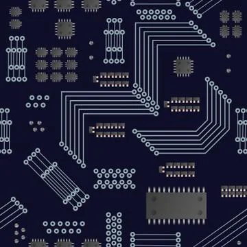 Micro processor seamless pattern. イラスト素材