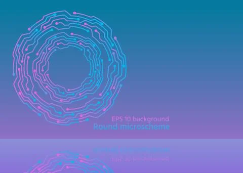 Micro scheme circuit shape computer technology, vector design IT themati Illustrazione stock