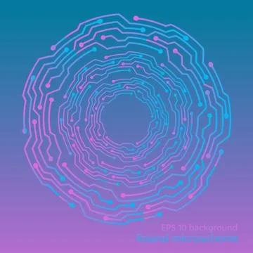 Micro scheme circuit shape computer technology, vector design IT themati Stock Illustration