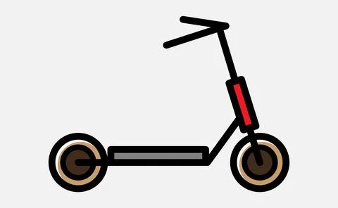 Micro-scooter icon vector illustration eps10 on white background Stock Illustration