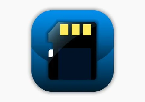 Micro sd 3d icon Stock Illustration