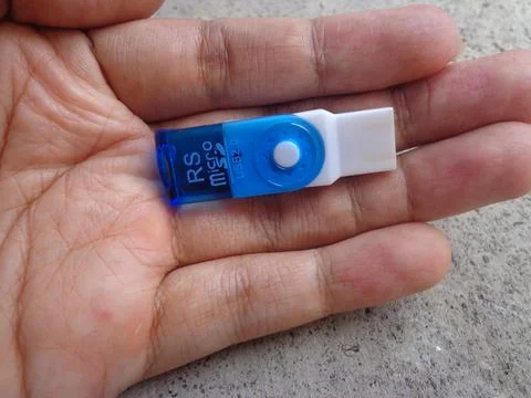 Micro sd adapter in the shape of a usb flashdisk Stock-Fotos