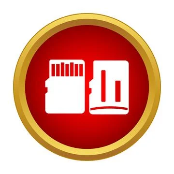 Micro sd card and sim card inserting into adapter slot icon Stock-Illustration