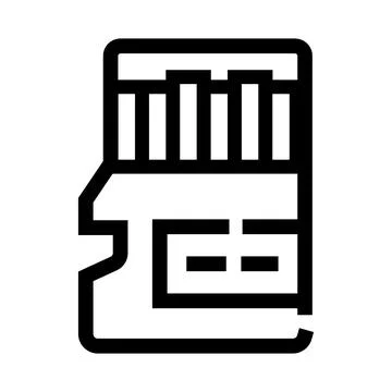 Micro sd card connecting computer digital storage data イラスト素材