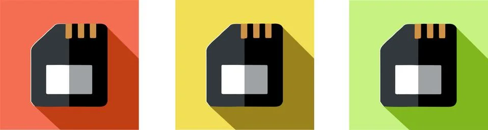 Micro sd card icon isolated on background Stock Illustration