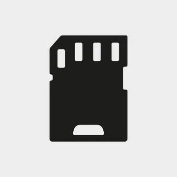 Micro sd card icon stock vector illustration flat designv Stock Illustration