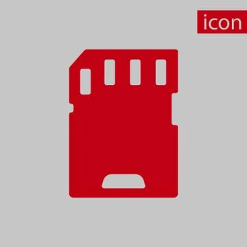 Micro sd card icon stock vector illustration flat designv Stock Illustration