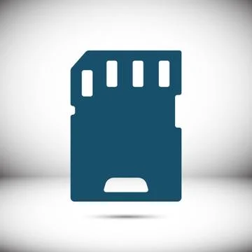 Micro sd card icon stock vector illustration flat designv Stock Illustration