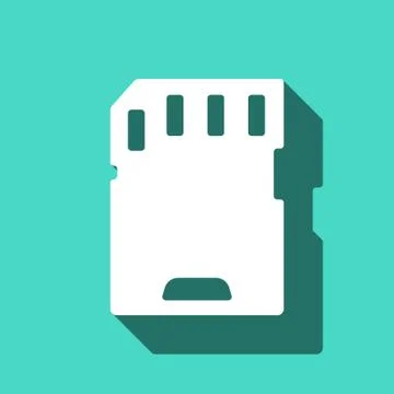 Micro sd card icon stock vector illustration flat designv Stock Illustration