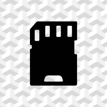 Micro sd card icon stock vector illustration flat designv Stock Illustration