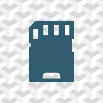Micro sd card icon stock vector illustration flat designv Stock Illustration