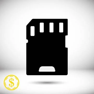 Micro sd card icon stock vector illustration flat designv Stockillustratie