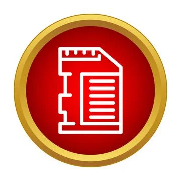 Micro sd card icon storing digital data Illustrazione stock