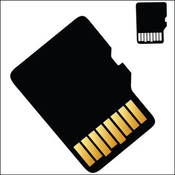 Micro SD Card Stock Illustration