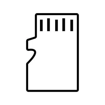 Micro SD card or storage device icon. Stock Illustration