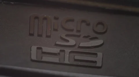 Micro SD card slot macro Stock Footage 36240034