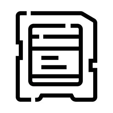 Micro sd card storing digital data concept icon Stock Illustration