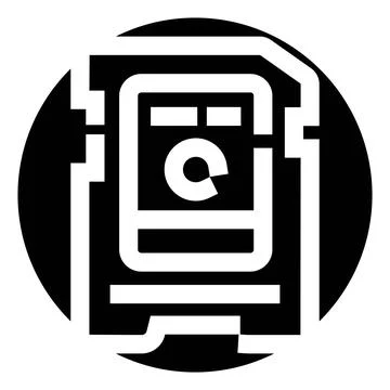 Micro sd card storing digital data concept Stock Illustration